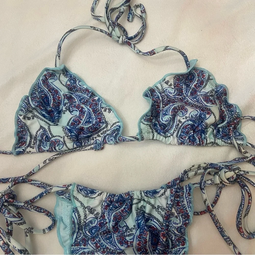 New! Frankie's Bikinis SET Tidal paradiso Paisley Bikini 1078